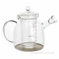 Tetera de vidrio de borosilicato hecha a mano para preparar té